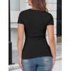 image:imageANRABESS Womens Short Sleeve Tops Built in Bra Slim Fitted Ribbed Knit Crewneck Shirts 2026 Casual Summer Basic Tee ClothesBlack