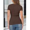 image:imageANRABESS Womens Short Sleeve Tops Built in Bra Slim Fitted Ribbed Knit Crewneck Shirts 2026 Casual Summer Basic Tee ClothesCoffee