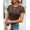 image:imageANRABESS Womens Short Sleeve Tops Built in Bra Slim Fitted Ribbed Knit Crewneck Shirts 2026 Casual Summer Basic Tee ClothesCoffee