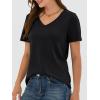 image:imageANRABESS Womens Short Sleeve Tops Casual V Neck Wrinkle  Free Basic T Shirts Summer Cute Tee 2026 Spring Fashion ClothesBlack