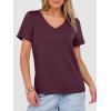 image:imageANRABESS Womens Short Sleeve Tops Casual V Neck Wrinkle  Free Basic T Shirts Summer Cute Tee 2026 Spring Fashion ClothesDark Red