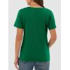image:imageANRABESS Womens Short Sleeve Tops Casual V Neck Wrinkle  Free Basic T Shirts Summer Cute Tee 2026 Spring Fashion ClothesGreen