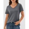 image:imageANRABESS Womens Short Sleeve Tops Casual V Neck Wrinkle  Free Basic T Shirts Summer Cute Tee 2026 Spring Fashion ClothesGrey