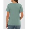 image:imageANRABESS Womens Short Sleeve Tops Casual V Neck Wrinkle  Free Basic T Shirts Summer Cute Tee 2026 Spring Fashion ClothesLight Green