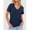 image:imageANRABESS Womens Short Sleeve Tops Casual V Neck Wrinkle  Free Basic T Shirts Summer Cute Tee 2026 Spring Fashion ClothesNavy Blue