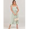 image:imageANRABESS Womens Square Neck Ruffle Split Midi Elegant Formal Wedding Guest Cocktail Bridesmaid Graduation Party DressesCyan