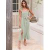 image:imageANRABESS Womens Square Neck Ruffle Split Midi Elegant Formal Wedding Guest Cocktail Bridesmaid Graduation Party DressesCyan
