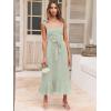 image:imageANRABESS Womens Square Neck Ruffle Split Midi Elegant Formal Wedding Guest Cocktail Bridesmaid Graduation Party DressesCyan