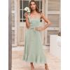 image:imageANRABESS Womens Square Neck Ruffle Split Midi Elegant Formal Wedding Guest Cocktail Bridesmaid Graduation Party DressesCyan