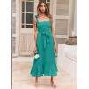 image:imageANRABESS Womens Square Neck Ruffle Split Midi Elegant Formal Wedding Guest Cocktail Bridesmaid Graduation Party DressesLake Green