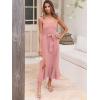 image:imageANRABESS Womens Square Neck Ruffle Split Midi Elegant Formal Wedding Guest Cocktail Bridesmaid Graduation Party DressesPink