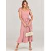 image:imageANRABESS Womens Square Neck Ruffle Split Midi Elegant Formal Wedding Guest Cocktail Bridesmaid Graduation Party DressesPink