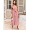 image:imageANRABESS Womens Square Neck Ruffle Split Midi Elegant Formal Wedding Guest Cocktail Bridesmaid Graduation Party DressesPink