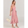 image:imageANRABESS Womens Square Neck Ruffle Split Midi Elegant Formal Wedding Guest Cocktail Bridesmaid Graduation Party DressesPink