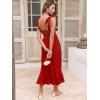 image:imageANRABESS Womens Square Neck Ruffle Split Midi Elegant Formal Wedding Guest Cocktail Bridesmaid Graduation Party DressesRed