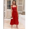 image:imageANRABESS Womens Square Neck Ruffle Split Midi Elegant Formal Wedding Guest Cocktail Bridesmaid Graduation Party DressesRed