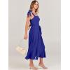 image:imageANRABESS Womens Square Neck Ruffle Split Midi Elegant Formal Wedding Guest Cocktail Bridesmaid Graduation Party DressesRoyal Blue