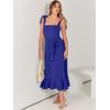 image:imageANRABESS Womens Square Neck Ruffle Split Midi Elegant Formal Wedding Guest Cocktail Bridesmaid Graduation Party DressesRoyal Blue