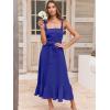 image:imageANRABESS Womens Square Neck Ruffle Split Midi Elegant Formal Wedding Guest Cocktail Bridesmaid Graduation Party DressesRoyal Blue