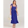 image:imageANRABESS Womens Square Neck Ruffle Split Midi Elegant Formal Wedding Guest Cocktail Bridesmaid Graduation Party DressesRoyal Blue