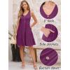 image:imageANRABESS Womens Summer Beach Vacation Dresses V Neck Sleeveless Casual Button Down A Line Swing Mini Sundresses with PocketsDeep Purple