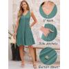 image:imageANRABESS Womens Summer Beach Vacation Dresses V Neck Sleeveless Casual Button Down A Line Swing Mini Sundresses with PocketsGrass Green