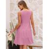 image:imageANRABESS Womens Summer Beach Vacation Dresses V Neck Sleeveless Casual Button Down A Line Swing Mini Sundresses with PocketsPink