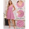 image:imageANRABESS Womens Summer Beach Vacation Dresses V Neck Sleeveless Casual Button Down A Line Swing Mini Sundresses with PocketsPink