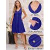 image:imageANRABESS Womens Summer Beach Vacation Dresses V Neck Sleeveless Casual Button Down A Line Swing Mini Sundresses with PocketsRoyal Blue
