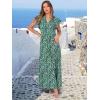 image:imageANRABESS Womens Summer Casual Maxi Dress V Neck Ruffle Sleeve Long Dresses Fashion Flowy Tiered Boho Beach Vacation SundressBlue Green Floral