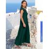 image:imageANRABESS Womens Summer Casual Maxi Dress V Neck Ruffle Sleeve Long Dresses Fashion Flowy Tiered Boho Beach Vacation SundressDeep Green