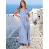 image:imageANRABESS Womens Summer Casual Maxi Dress V Neck Ruffle Sleeve Long Dresses Fashion Flowy Tiered Boho Beach Vacation SundressFloral Blue