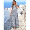 image:imageANRABESS Womens Summer Casual Maxi Dress V Neck Ruffle Sleeve Long Dresses Fashion Flowy Tiered Boho Beach Vacation SundressFloral Blue Yellow