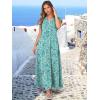 image:imageANRABESS Womens Summer Casual Maxi Dress V Neck Ruffle Sleeve Long Dresses Fashion Flowy Tiered Boho Beach Vacation SundressFloral Green