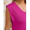 image:imageANRABESS Womens Summer Casual Maxi Dresses Sleeveless V Neck Split WrinkleFree Long Sundress Beach Vacation Travel ClothesHot Pink