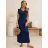 image:imageANRABESS Womens Summer Casual Maxi Dresses Sleeveless V Neck Split WrinkleFree Long Sundress Beach Vacation Travel ClothesNavy Blue