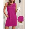 image:imageANRABESS Womens Summer Casual Mini Dresses 2026 Sleeveless Crewneck WrinkleFree Sundress Beach Vacation Short Tank DressHot Pink