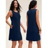 image:imageANRABESS Womens Summer Casual Mini Dresses 2026 Sleeveless Crewneck WrinkleFree Sundress Beach Vacation Short Tank DressNavy Blue