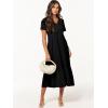 image:imageANRABESS Womens Summer Casual Short Sleeve T Shirts Maxi Dress Flowy V Neck Tiered Beach Vacation Sundress 2026 OutfitsBlack