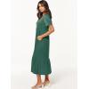image:imageANRABESS Womens Summer Casual Short Sleeve T Shirts Maxi Dress Flowy V Neck Tiered Beach Vacation Sundress 2026 OutfitsGreen