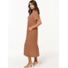 image:imageANRABESS Womens Summer Casual Short Sleeve T Shirts Maxi Dress Flowy V Neck Tiered Beach Vacation Sundress 2026 OutfitsLight Rust