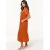 image:imageANRABESS Womens Summer Casual Short Sleeve T Shirts Maxi Dress Flowy V Neck Tiered Beach Vacation Sundress 2026 OutfitsOrange