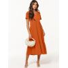 image:imageANRABESS Womens Summer Casual Short Sleeve T Shirts Maxi Dress Flowy V Neck Tiered Beach Vacation Sundress 2026 OutfitsOrange