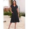 image:imageANRABESS Womens Summer Casual Short Sleeve V Neck Midi Dresses 2026 Spring Flowy Aline Tiered T Shirts Boho Beach DressBlack