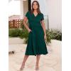image:imageANRABESS Womens Summer Casual Short Sleeve V Neck Midi Dresses 2026 Spring Flowy Aline Tiered T Shirts Boho Beach DressDark Green