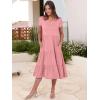 image:imageANRABESS Womens Summer Casual Short Sleeve V Neck Midi Dresses 2026 Spring Flowy Aline Tiered T Shirts Boho Beach DressPeach