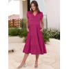 image:imageANRABESS Womens Summer Casual Short Sleeve V Neck Midi Dresses 2026 Spring Flowy Aline Tiered T Shirts Boho Beach DressRose