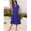 image:imageANRABESS Womens Summer Casual Short Sleeve V Neck Midi Dresses 2026 Spring Flowy Aline Tiered T Shirts Boho Beach DressRoyal Blue