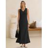 image:imageANRABESS Womens Summer Casual V Neck Sleeveless Tank Maxi Dress Split WrinkleFree Beach Vacation Sundress Cruise OutfitsBlack