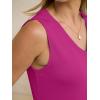 image:imageANRABESS Womens Summer Casual V Neck Sleeveless Tank Maxi Dress Split WrinkleFree Beach Vacation Sundress Cruise OutfitsHot Pink